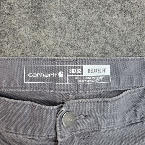 Carhartt Pants Mens 38x32 Rugged Flex Canvas Work Relaxed Fit Pockets - Picture 9 of 11